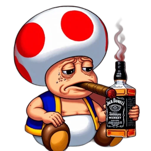 hat, bottle, face, pixel art transparent PNG cut-out