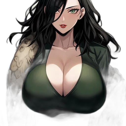 jacket, dress, weapon, face transparent PNG cut-out