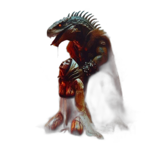 dragon, creature, animal, staff transparent PNG cut-out