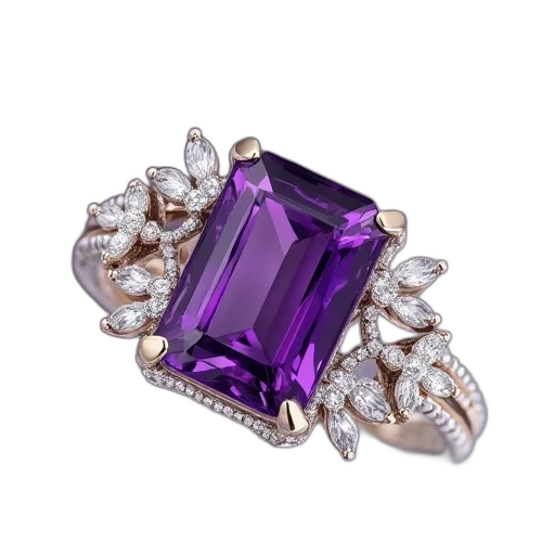 jewelry, crown, amethyst, diamond transparent PNG cut-out