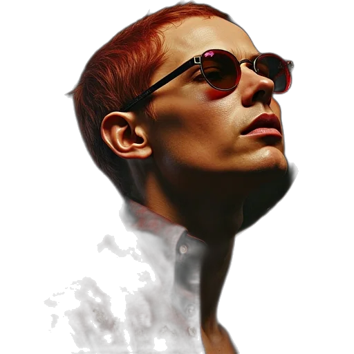 face, jacket, photorealistic, concept art transparent PNG cut-out