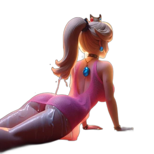 dress, staff, crown, creature transparent PNG cut-out