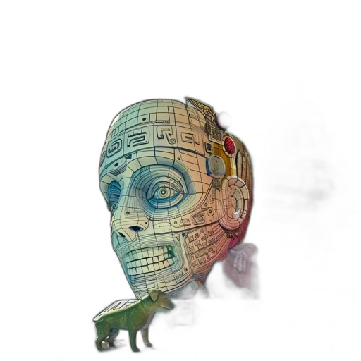 robot, mask, face, creature transparent PNG cut-out