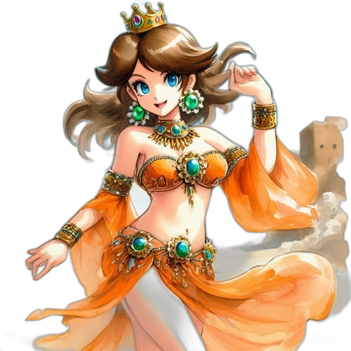 jewelry, dress, crown, staff transparent PNG cut-out
