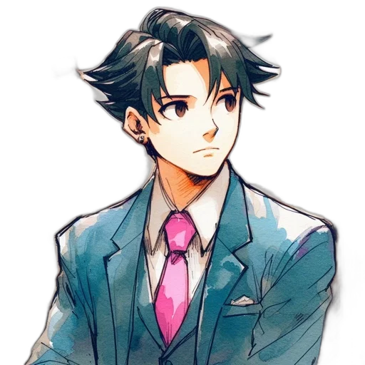 staff, face, jacket, watercolor transparent PNG cut-out