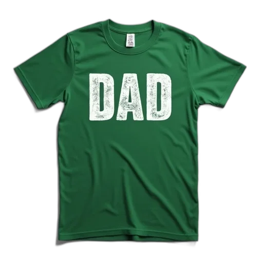 green, t-shirt, word, dad transparent PNG cut-out