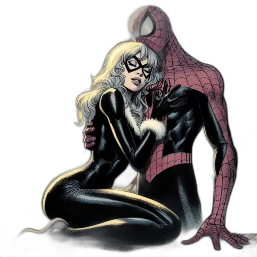 comic book art, concept art, cartoon, spider-man transparent PNG cut-out