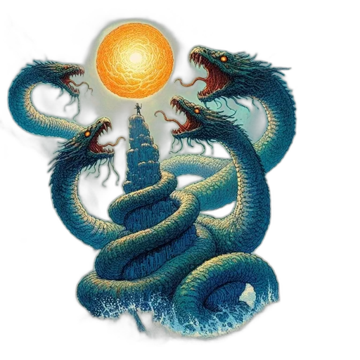 dragon, staff, sword, creature transparent PNG cut-out