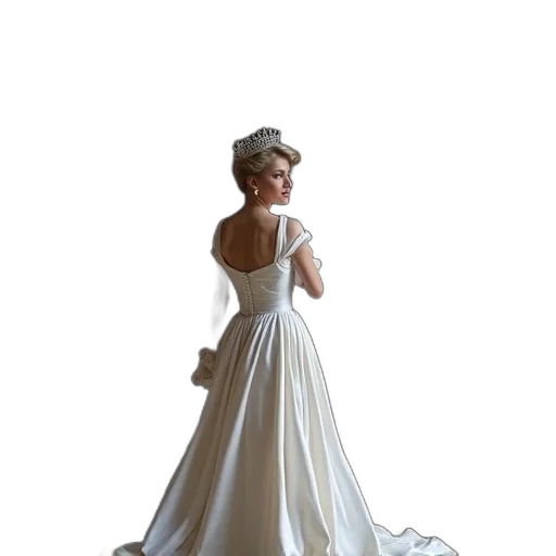 dress, crown, hat, 3d render transparent PNG cut-out