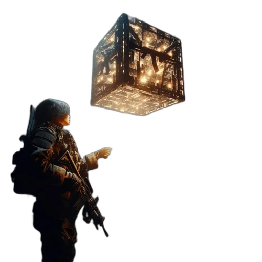 weapon, building, umbrella, jacket transparent PNG cut-out