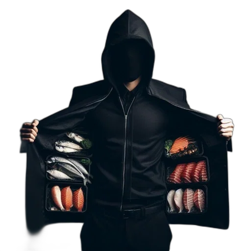 jacket, food, concept art, photorealistic transparent PNG cut-out
