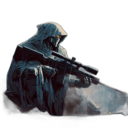 weapon, jacket, mask, robot transparent PNG cut-out