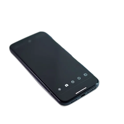 black, modern, smartphone, touchscreen transparent PNG cut-out