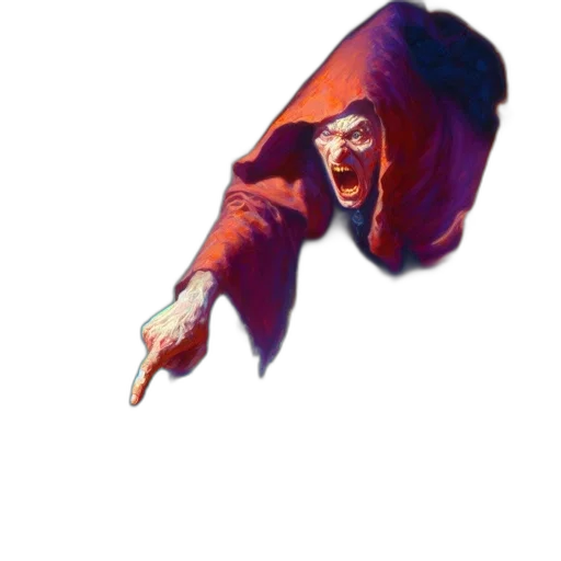 staff, face, creature, jacket transparent PNG cut-out