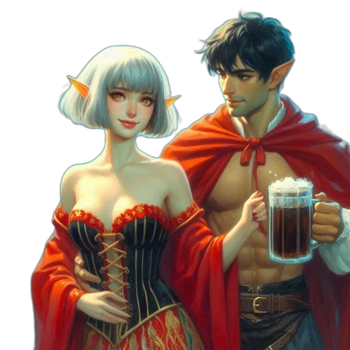 fantasy art, concept art, comic book art, anime transparent PNG cut-out