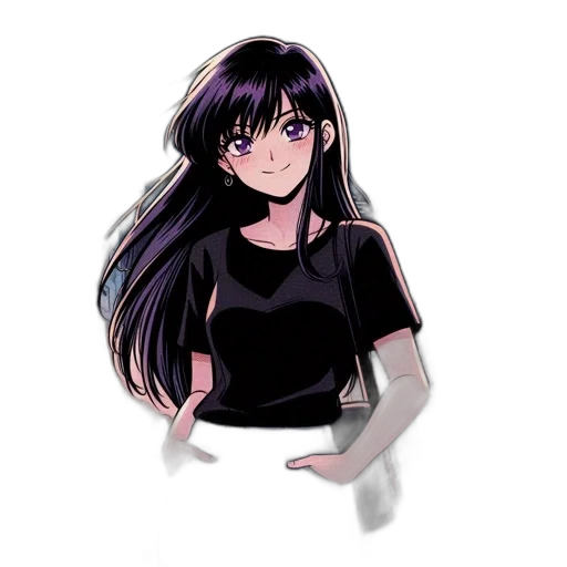 dress, staff, hair, weapon transparent PNG cut-out