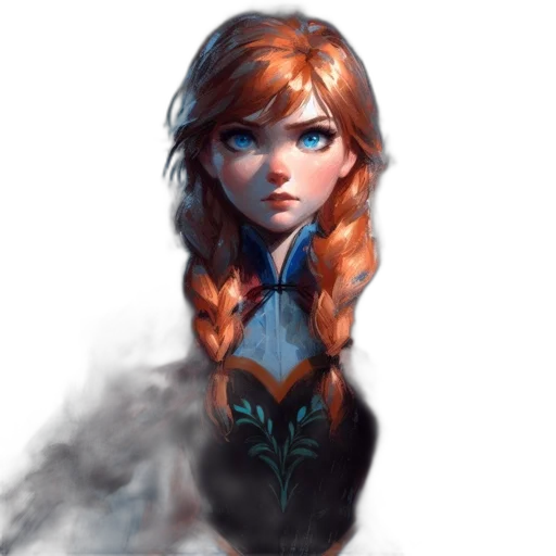 face, dress, staff, crown transparent PNG cut-out