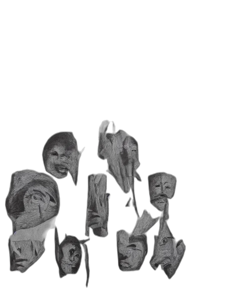 mask, face, shoes, crown transparent PNG cut-out