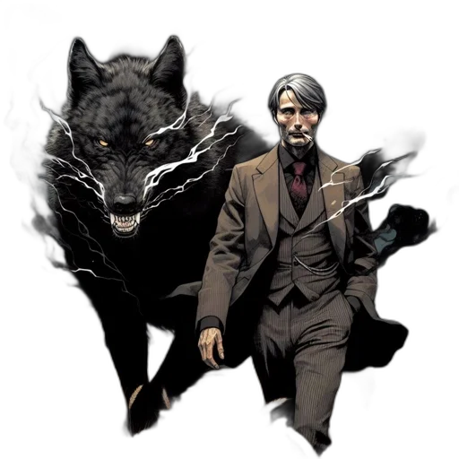 animal, comic book art, concept art, fantasy art transparent PNG cut-out