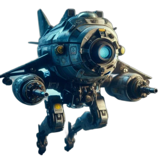 robot, weapon, staff, creature transparent PNG cut-out