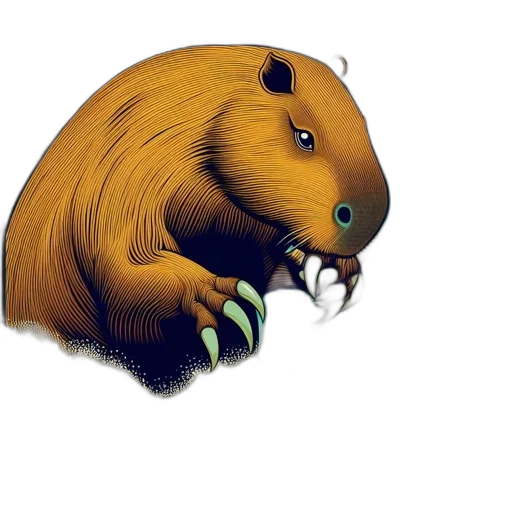creature, animal, hair, concept art transparent PNG cut-out