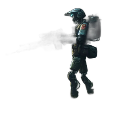 robot, staff, weapon, creature transparent PNG cut-out