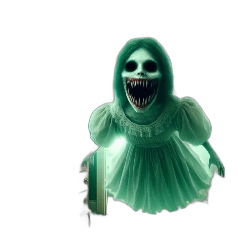 creature, mask, dress, staff transparent PNG cut-out