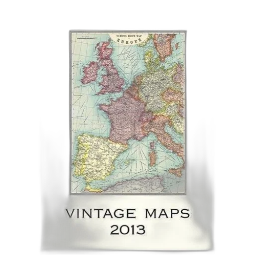 vintage, map, europe, 2013 transparent PNG cut-out