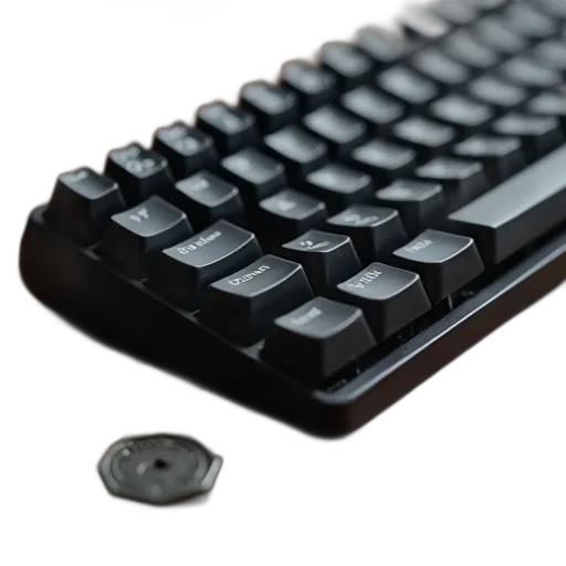 weapon, 3d render, black, keyboard transparent PNG cut-out