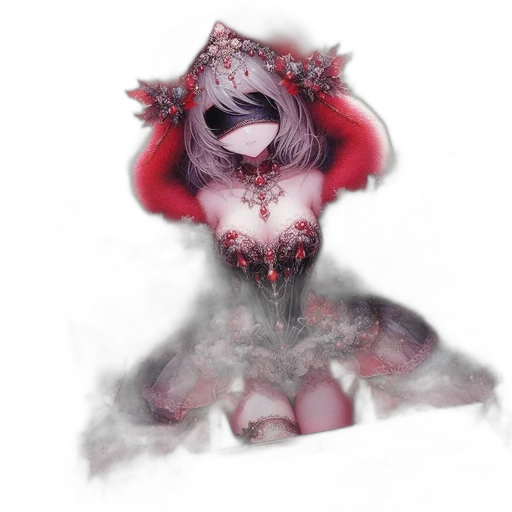 creature, mask, crown, dress transparent PNG cut-out