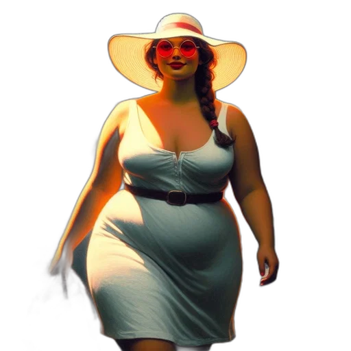 dress, hat, creature, robot transparent PNG cut-out