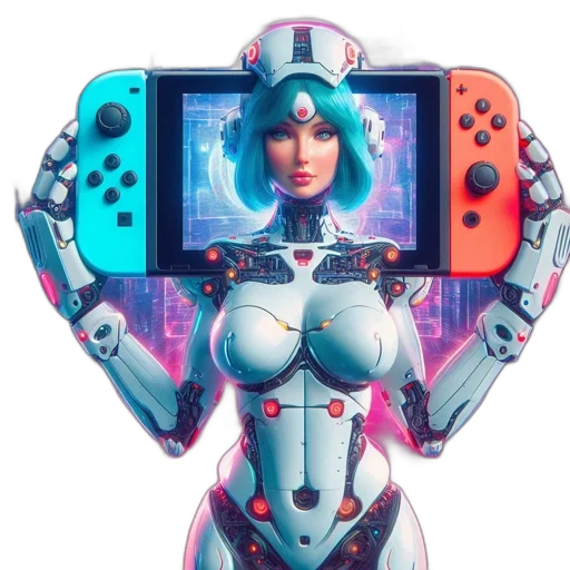 robot, weapon, dress, face transparent PNG cut-out