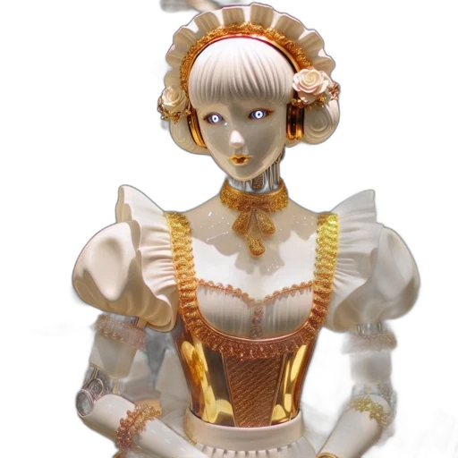 robot, dress, jewelry, 3d render transparent PNG cut-out
