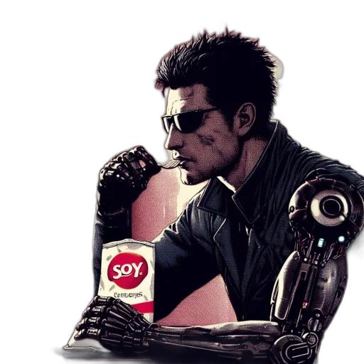 robot, cyberpunk, comic book art, concept art transparent PNG cut-out