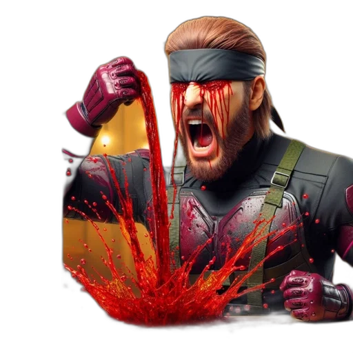 weapon, mask, hair, creature transparent PNG cut-out