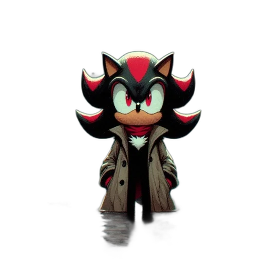 creature, jacket, mask, staff transparent PNG cut-out