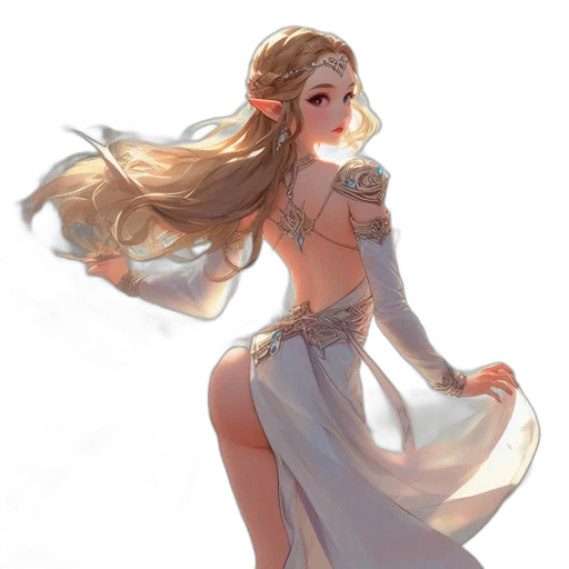 dress, crown, fantasy art, concept art transparent PNG cut-out