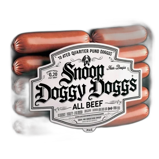 food, 3d render, snoop, doggy transparent PNG cut-out