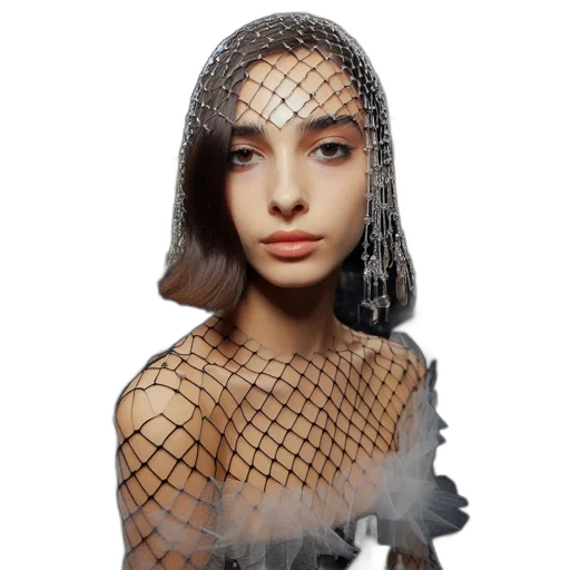 hat, jewelry, hair, dress transparent PNG cut-out