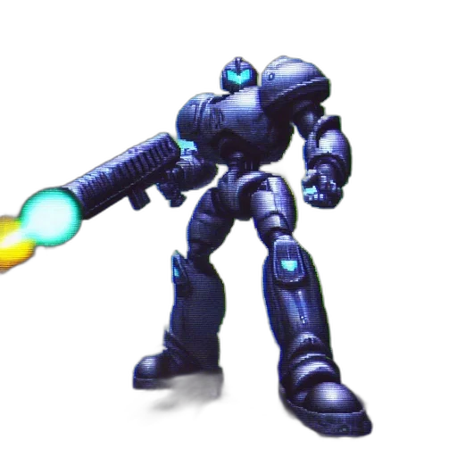 robot, weapon, staff, 3d render transparent PNG cut-out