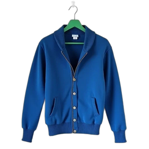 jacket, blue, cardigan, ribbed transparent PNG cut-out