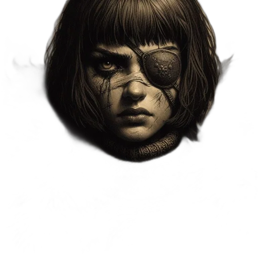 face, mask, hair, creature transparent PNG cut-out