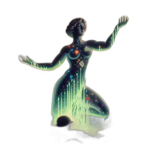 robot, dress, jewelry, staff transparent PNG cut-out