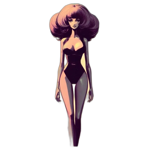 dress, hair, robot, creature transparent PNG cut-out