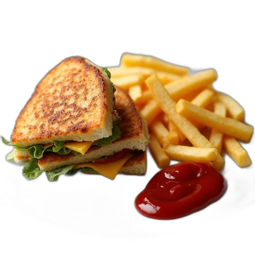 food, crown, photorealistic, 3d render transparent PNG cut-out