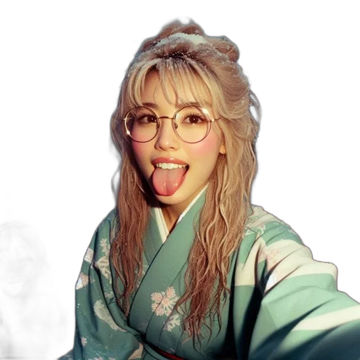 jacket, hair, dragon, vaporwave transparent PNG cut-out