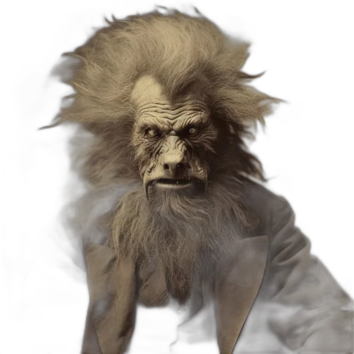 creature, animal, mask, hair transparent PNG cut-out