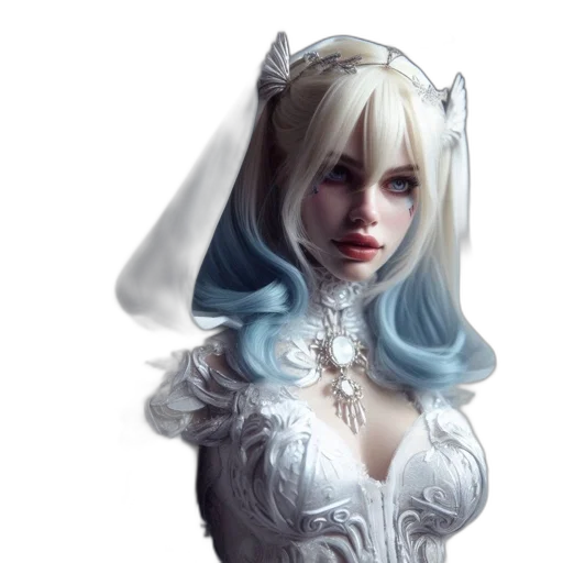 dress, crown, face, robot transparent PNG cut-out