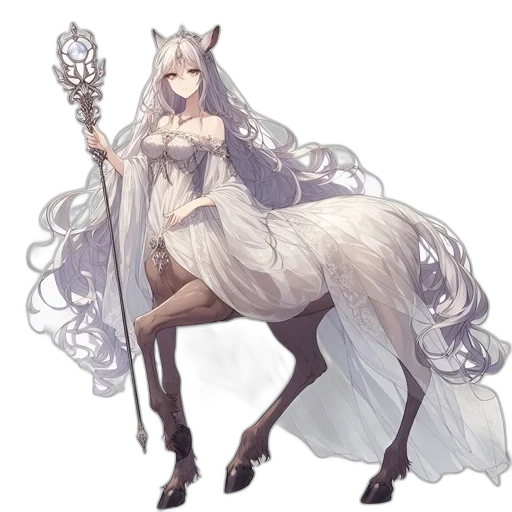 staff, dress, animal, weapon transparent PNG cut-out
