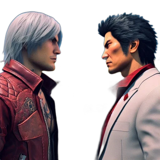 jacket, concept art, 3d render, red transparent PNG cut-out